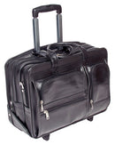McKlein P Series CLINTON 88445 Leather 17" Detachable-Wheeled Laptop Case