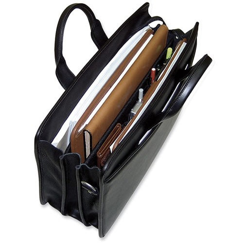 Jack Georges Platinum Special Edition 8203 Triple gusset top zip briefcase