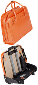 McKlein W Series  WILLOWBROOK 9498 Leather Detachable-Wheeled Ladies' Briefcase