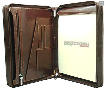 NLDA Vantaggio / Passage2 Italian Leather Zip Letter Pad / Tablet Portfolio  667-7799R