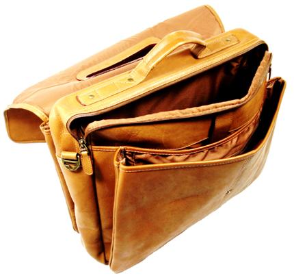 Dorado Leather Triple Gusset Flap Brief 765-525