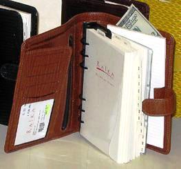 Raika Leather  RM201 6-Ring Organizer/Agenda with Wallet