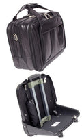 McKlein R Series Chicago Leather Detachable-Wheeled Laptop Overnight With Removable Brief 83585