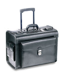 Mancini Deluxe Leather Wheeled Catalog Case / Litigation Case 90459