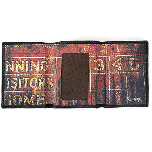 Rawlings Murano Vintage Leather Tri-Fold Scoreboard Wallet AJ215