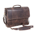 NLDA DayTrekr Distress Leather 3 Gusset Flap Brief 771-20401-BN