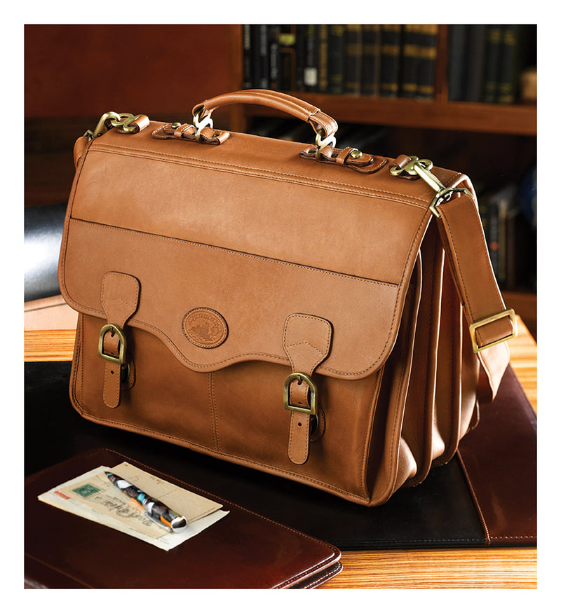 Santa Fe FLAP TRIPLE GUSSET LEATHER BRIEF 765-8291