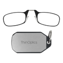 Thin Optics Reading Glasses on a Silver Keychain KC