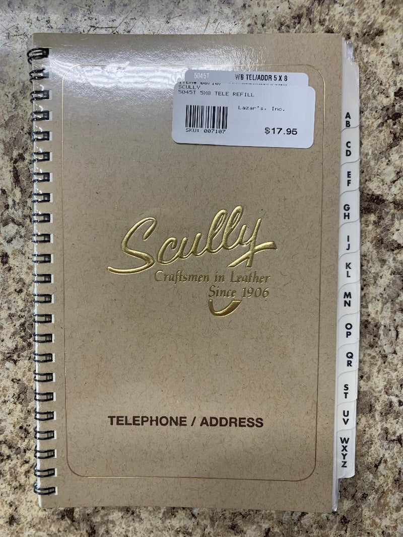 Scully 5045T Address/Telephone Spiral Refill