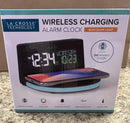 La Crosse Wireless Charging Alarm Clock with Glow Light 617-148 Black